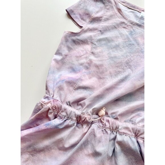 Girl's IVIVVA by LULULEMON Purple Pink Tie Dye Open Back Sporty Dress, Size 7 - Picture 4 of 12